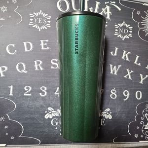 Starbucks green holiday scalloped tumbler NWT.